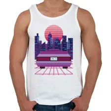 PRINTFASHION Future car - Férfi atléta - Fehér atléta, trikó