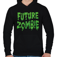 PRINTFASHION Future Zombie - Férfi kapucnis pulóver - Fekete