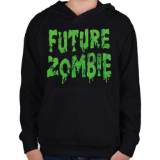 PRINTFASHION Future Zombie - Gyerek kapucnis pulóver - Fekete