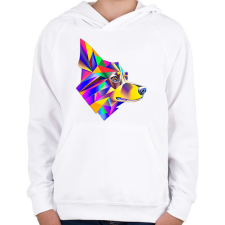 PRINTFASHION FuturPup 2.0 - Gyerek kapucnis pulóver - Fehér gyerek pulóver, kardigán