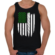 PRINTFASHION Füves zászló - Férfi atléta - Fekete