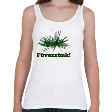 PRINTFASHION füvezzünk - Női atléta - Fehér női trikó