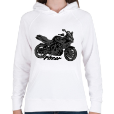 PRINTFASHION fz6 - Női kapucnis pulóver - Fehér női pulóver, kardigán