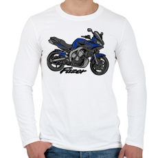 PRINTFASHION fz6kék - Férfi hosszú ujjú póló - Fehér