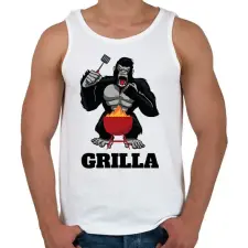 PRINTFASHION G(o)rilla - Férfi atléta - Fehér atléta, trikó