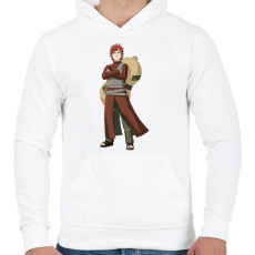 PRINTFASHION Gaara - Férfi kapucnis pulóver - Fehér