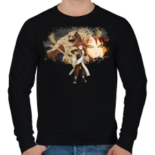 PRINTFASHION Gaara - Férfi pulóver - Fekete férfi pulóver, kardigán