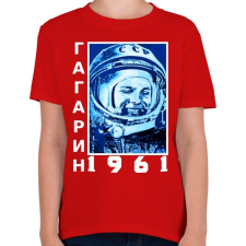 PRINTFASHION Gagarin 1961 Cirill - Gyerek póló - Piros gyerek póló
