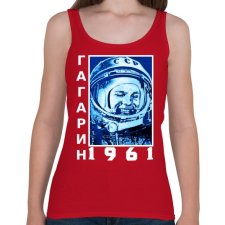 PRINTFASHION Gagarin 1961 Cirill - Női atléta - Cseresznyepiros női trikó