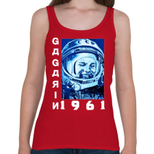 PRINTFASHION Gagarin 1961 - Női atléta - Cseresznyepiros női trikó