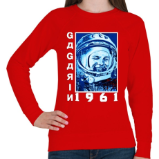 PRINTFASHION Gagarin 1961 - Női pulóver - Piros