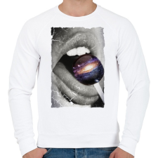 PRINTFASHION Galaktikus íz - Férfi pulóver - Fehér férfi pulóver, kardigán
