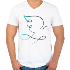 PRINTFASHION Galamb - Férfi V-nyakú póló - Fehér férfi póló