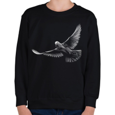 PRINTFASHION Galamb portré - Gyerek pulóver - Fekete gyerek pulóver, kardigán