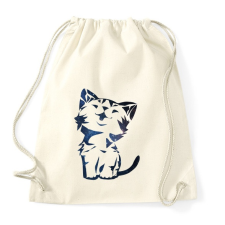 PRINTFASHION galaxis cica - Sportzsák, Tornazsák - Natúr tornazsák