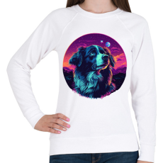 PRINTFASHION Galaxy Border Collie - Női pulóver - Fehér