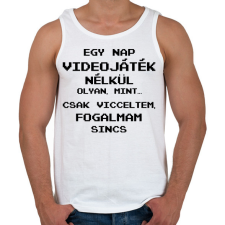 PRINTFASHION Game - Férfi atléta - Fehér atléta, trikó