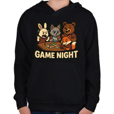 PRINTFASHION Game Night - Gyerek kapucnis pulóver - Fekete gyerek pulóver, kardigán