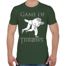 PRINTFASHION Game of Throws Judo Jiu-Jitsu - Férfi póló - Katonazöld férfi póló