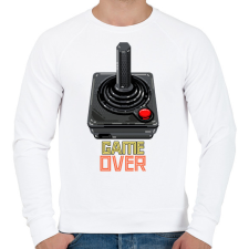 PRINTFASHION GAME OVER 2 - Férfi pulóver - Fehér férfi pulóver, kardigán
