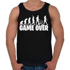 PRINTFASHION Game over evolúció fehér - Férfi atléta - Fekete atléta, trikó