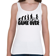 PRINTFASHION Game over evolúció fekete - Női atléta - Fehér női trikó