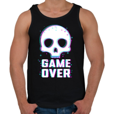 PRINTFASHION Game Over - Férfi atléta - Fekete atléta, trikó