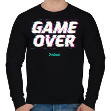 PRINTFASHION GAME OVER - Férfi pulóver - Fekete férfi pulóver, kardigán