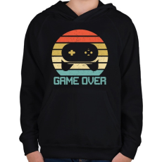 PRINTFASHION Game Over - Gyerek kapucnis pulóver - Fekete
