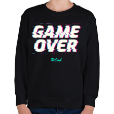 PRINTFASHION GAME OVER - Gyerek pulóver - Fekete gyerek pulóver, kardigán