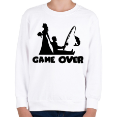 PRINTFASHION Game over horgászos - Gyerek pulóver - Fehér