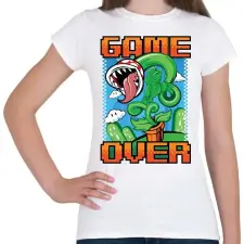 PRINTFASHION Game over - Női póló - Fehér női póló