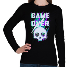 PRINTFASHION Game Over (sötét) - Női hosszú ujjú póló - Fekete női póló