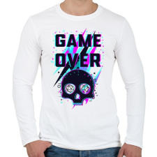PRINTFASHION Game Over (világos) - Férfi hosszú ujjú póló - Fehér férfi póló