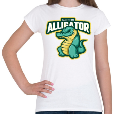 PRINTFASHION Game The Alligator - Női póló - Fehér női póló