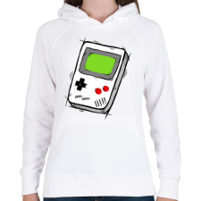 PRINTFASHION GameBoy - Női kapucnis pulóver - Fehér női pulóver, kardigán
