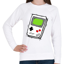 PRINTFASHION GameBoy - Női pulóver - Fehér női pulóver, kardigán
