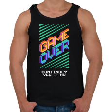 PRINTFASHION gameover - Férfi atléta - Fekete