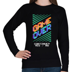 PRINTFASHION gameover - Női pulóver - Fekete
