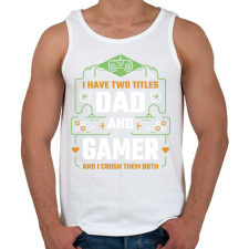PRINTFASHION Gamer apa - Férfi atléta - Fehér atléta, trikó