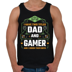 PRINTFASHION Gamer apa - Férfi atléta - Fekete