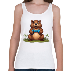 PRINTFASHION gamer bober - Női atléta - Fehér