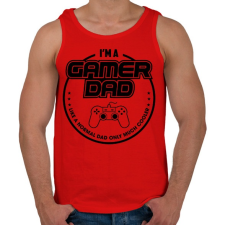 PRINTFASHION Gamer Dad - Férfi atléta - Piros atléta, trikó