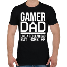 PRINTFASHION Gamer Dad - Férfi póló - Fekete férfi póló