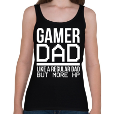 PRINTFASHION Gamer Dad - Női atléta - Fekete női trikó