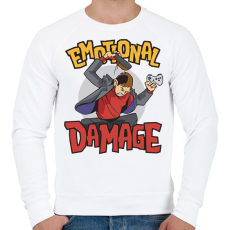 PRINTFASHION Gamer dühkitörés érzelmi károsult - Férfi pulóver - Fehér
