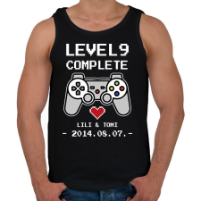 PRINTFASHION Gamer évforduló - fehér - Férfi atléta - Fekete atléta, trikó