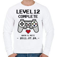 PRINTFASHION Gamer évforduló - Férfi pulóver - Fehér férfi pulóver, kardigán