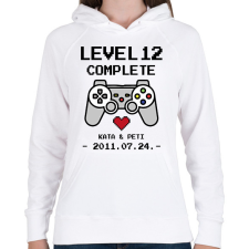 PRINTFASHION Gamer évforduló - Női kapucnis pulóver - Fehér női pulóver, kardigán