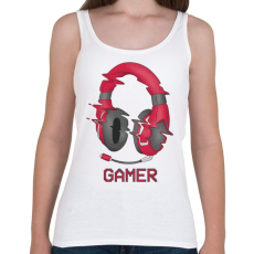 PRINTFASHION Gamer fejhallgató - Női atléta - Fehér